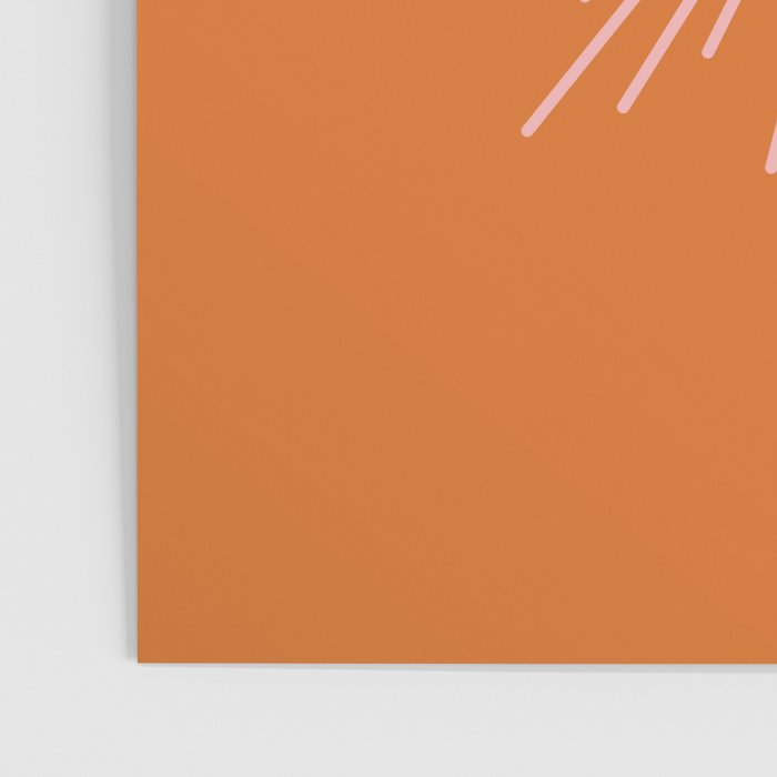 Sunburst - Minimalist Mid Century Modern Sun in Pink and Orange Poster Gallery Image 3