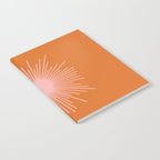 Sunburst - Minimalist Mid Century Modern Sun in Pink and Orange Notebook Gallery Image 2