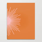 Sunburst - Minimalist Mid Century Modern Sun in Pink and Orange Notebook Gallery Image 4