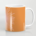 Sunburst - Minimalist Mid Century Modern Sun in Pink and Orange Coffee Mug Gallery Image 1