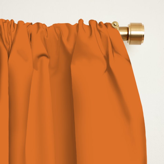 Sunburst - Minimalist Mid Century Modern Sun in Pink and Orange Window Curtain Gallery Image 2
