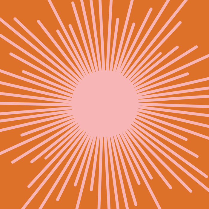 Sunburst - Minimalist Mid Century Modern Sun in Pink and Orange Coffee Mug Gallery Image 2