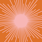 Sunburst - Minimalist Mid Century Modern Sun in Pink and Orange Coffee Mug Gallery Image 2