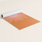 Sunburst - Minimalist Mid Century Modern Sun in Pink and Orange Yoga Mat Gallery Image 2