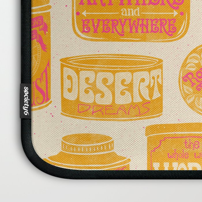 Vagabondâs Cupboard - marigold and pink Laptop Sleeve Gallery Image 3