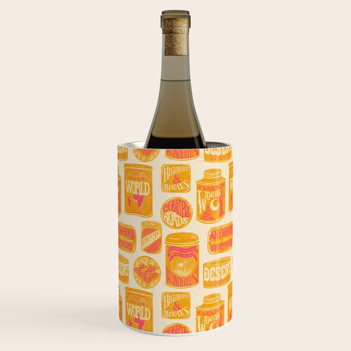 Vagabondâs Cupboard - marigold and pink Wine Chiller Gallery Image 1