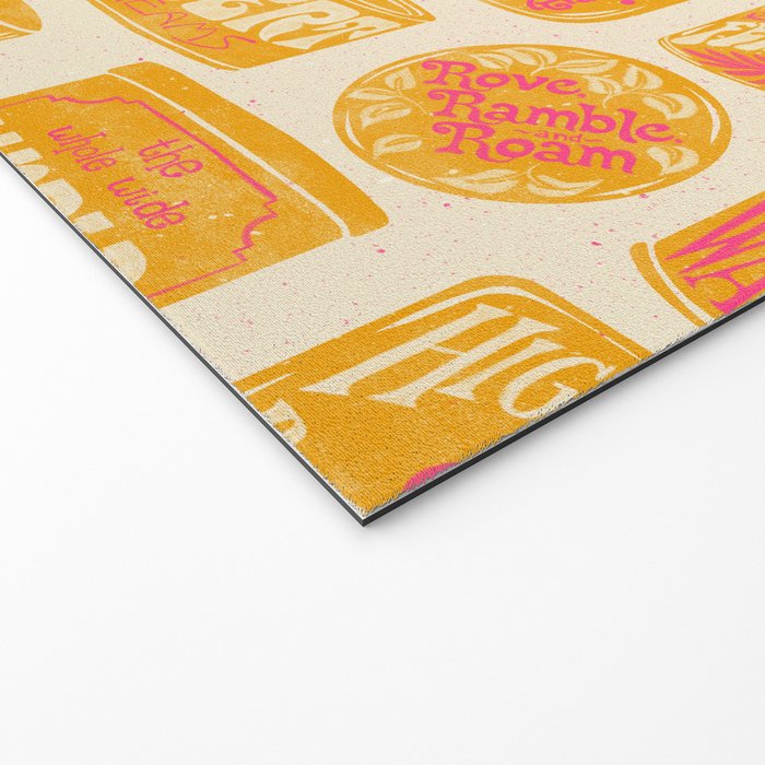 Vagabondâs Cupboard - marigold and pink Welcome Mat Gallery Image 2