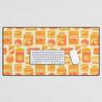 Vagabondâs Cupboard - marigold and pink Desk Mat Gallery Image 1