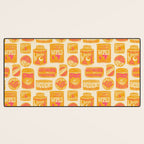 Vagabondâs Cupboard - marigold and pink Desk Mat Gallery Image 3
