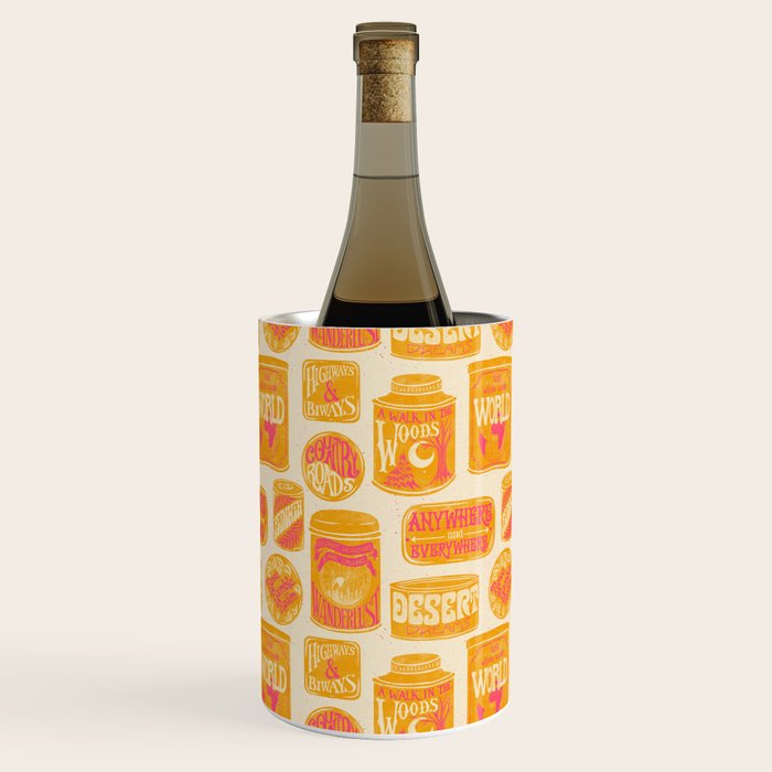 Vagabondâs Cupboard - marigold and pink Wine Chiller Gallery Image 2