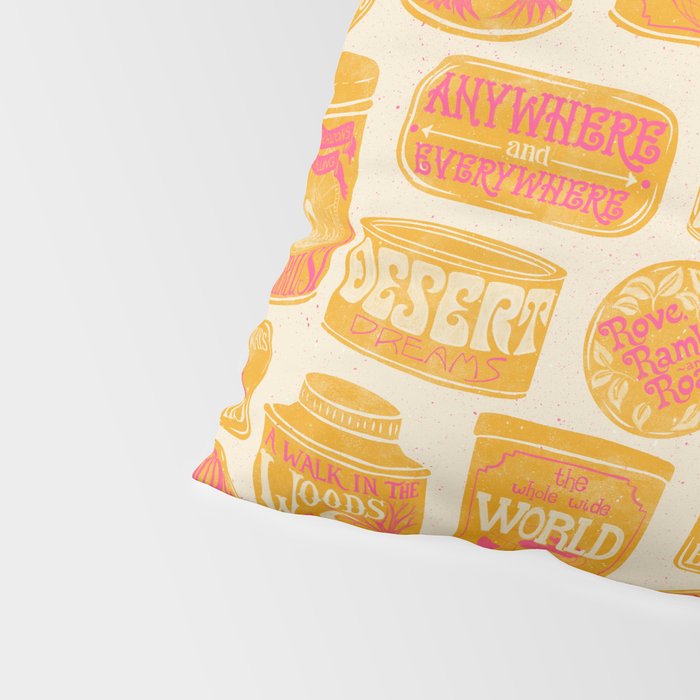 Vagabondâs Cupboard - marigold and pink Pillow Sham Gallery Image 4