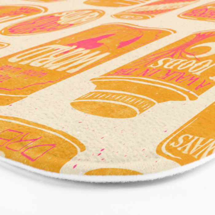 Vagabondâs Cupboard - marigold and pink Bath Mat Gallery Image 3