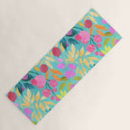 Exotic Fruit Garden Tropical Summer Foliage And Fruit Turquoise Yoga Mat Gallery Image 1