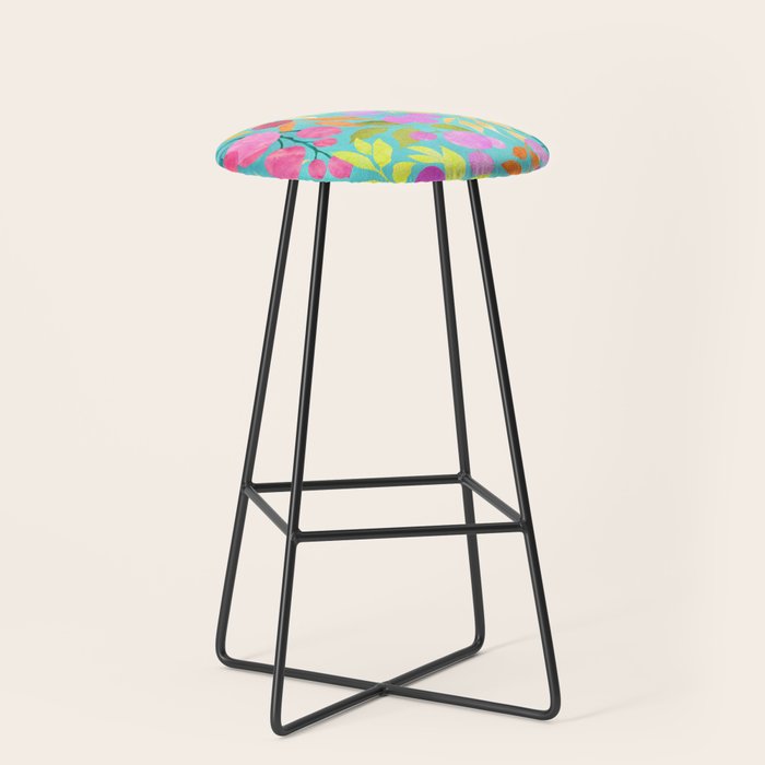 Exotic Fruit Garden Tropical Summer Foliage And Fruit Turquoise Stool Gallery Image 1