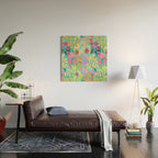Exotic Fruit Garden Tropical Summer Foliage And Fruit Turquoise Wood Wall Art Gallery Image 2