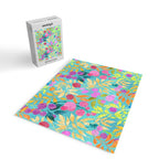 Exotic Fruit Garden Tropical Summer Foliage And Fruit Turquoise Jigsaw Puzzle Gallery Image 2