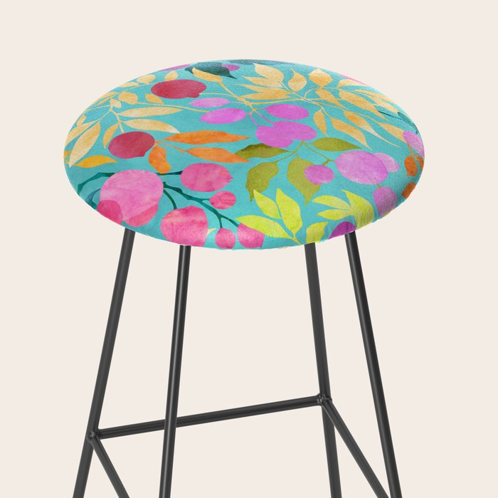 Exotic Fruit Garden Tropical Summer Foliage And Fruit Turquoise Stool Gallery Image 2