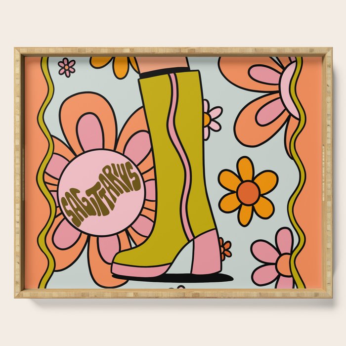 Sagittarius Groovy Boot Serving Tray Gallery Image 1