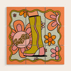 Sagittarius Groovy Boot Wood Wall Art Gallery Image 1