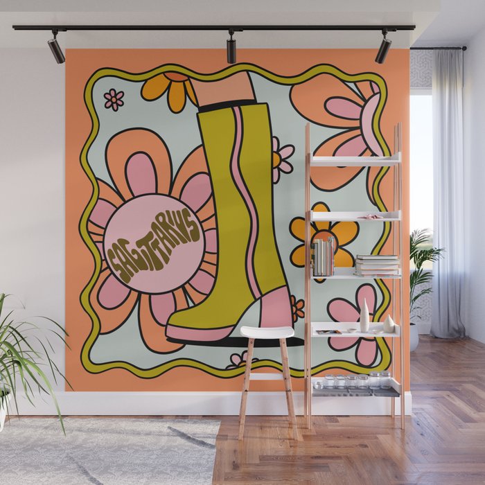 Sagittarius Groovy Boot Wall Mural Gallery Image 1
