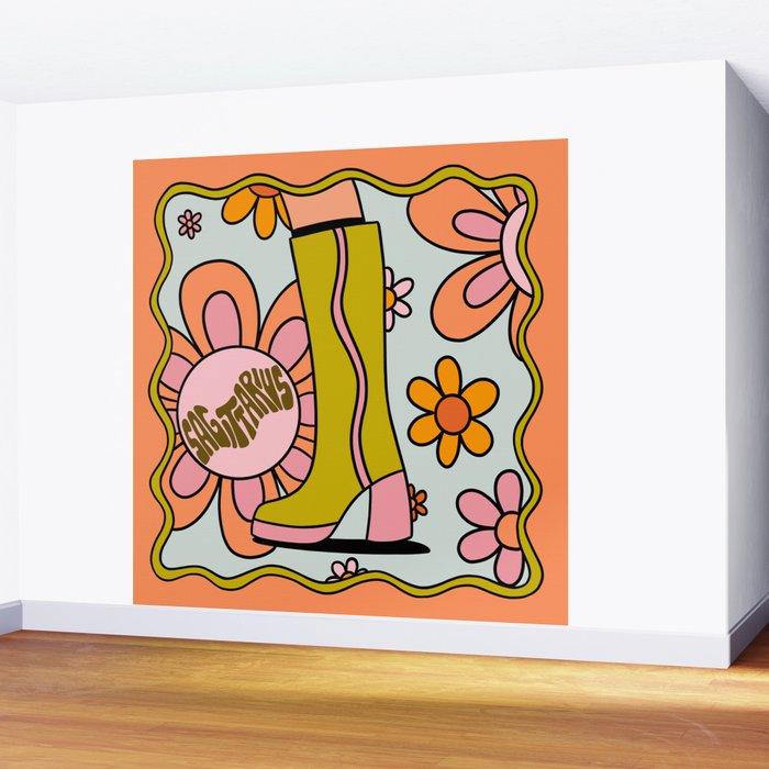 Sagittarius Groovy Boot Wall Mural Gallery Image 2