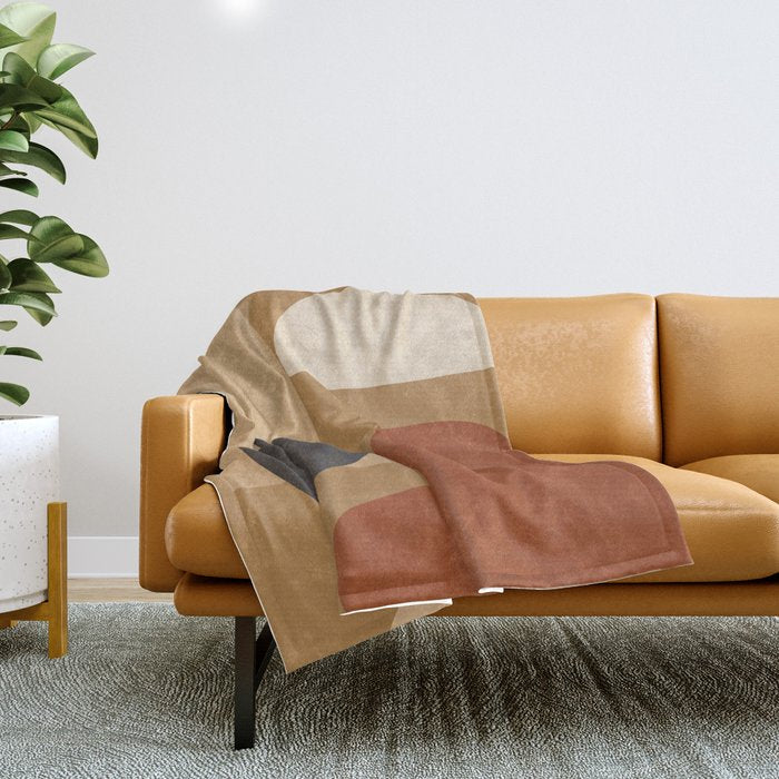 Abstract Minimal Art 1 Throw Blanket Gallery Image 1