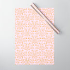 Playful Doodled Blooms Pattern - Pink and Gold Wrapping Paper Gallery Image 1