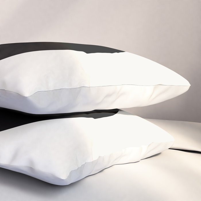 Ocean Yin Yang - Landscape Art Print, Black and White Photography  Pillow Sham Gallery Image 3