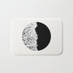 Ocean Yin Yang - Landscape Art Print, Black and White Photography  Bath Mat Gallery Image 1
