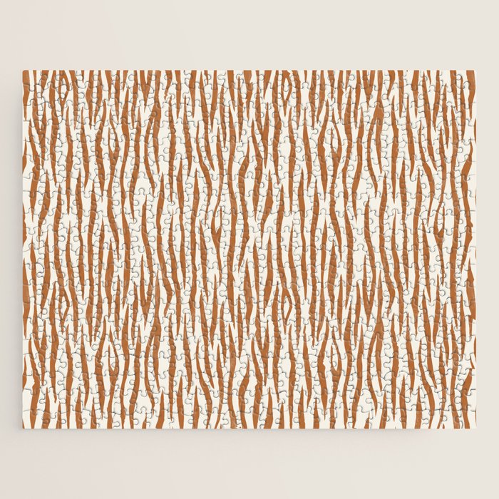 Tiger Stripes In Neutral Jigsaw Puzzle Gallery Image 1
