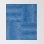 Lines III (Sapphire Blue) Throw Blanket Gallery Image 2