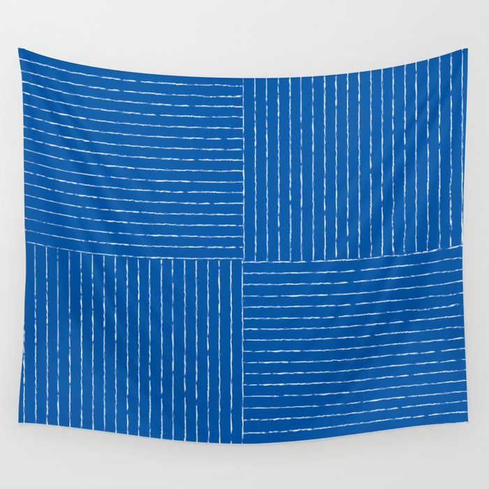Lines III (Sapphire Blue) Wall Tapestry Gallery Image 4