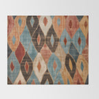 Rustic Shabby Moroccan Weave Throw Blanket Gallery Image 2