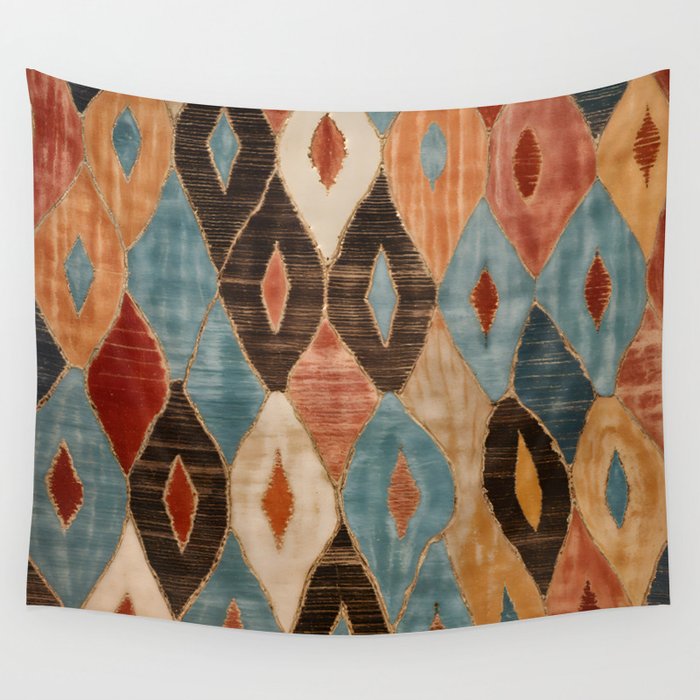 Rustic Shabby Moroccan Weave Wall Tapestry Gallery Image 1