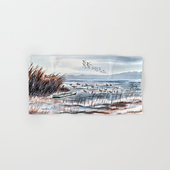 Duck Hunting For Canvasbacks Bath Towel Gallery Image 1