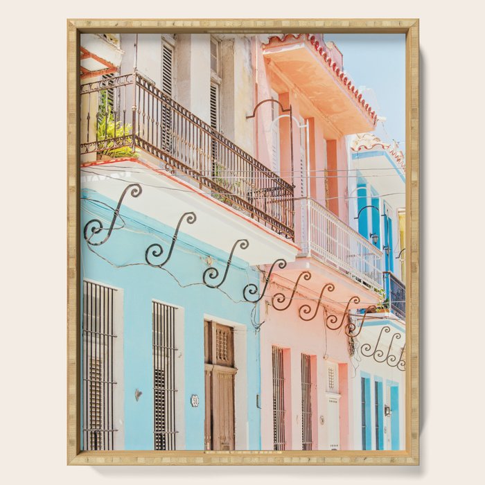 Caribbean Color - Havana Cuba Travel Photography Serving Tray Gallery Image 1