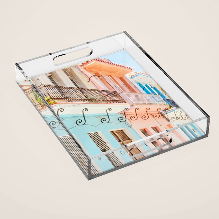 Caribbean Color - Havana Cuba Travel Photography Acrylic Tray Gallery Image 1