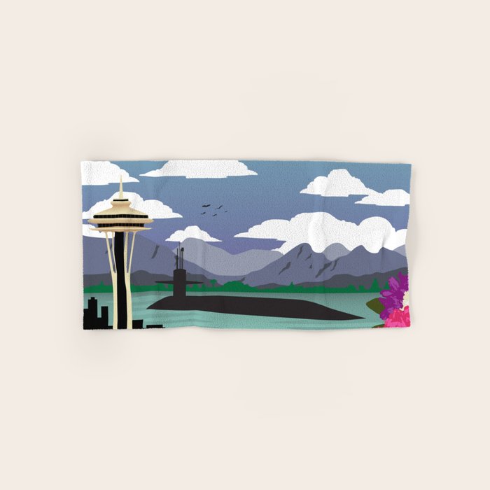 Bangor, WA - Submarine Homeport Bath Towel Gallery Image 1