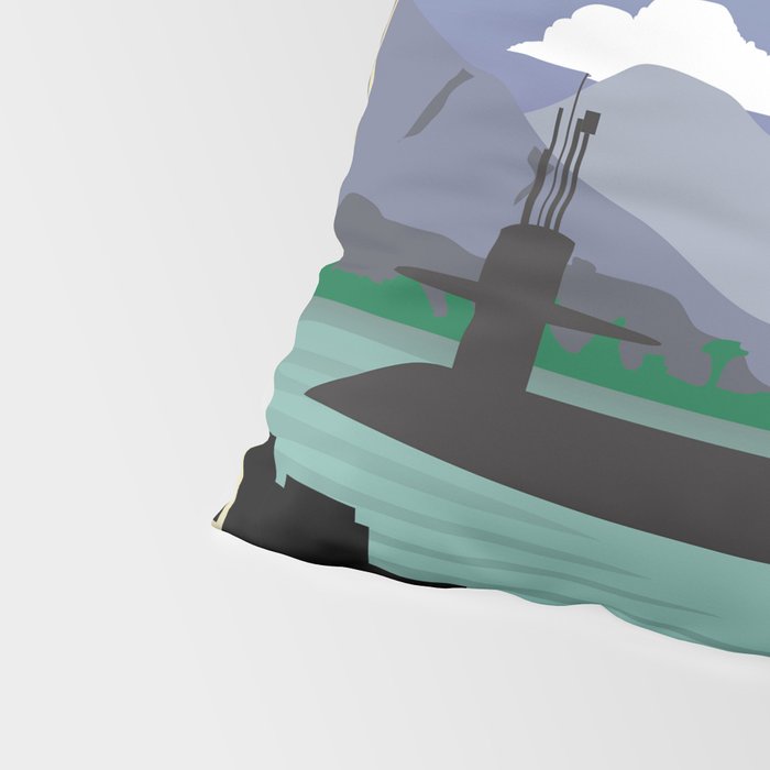 Bangor, WA - Submarine Homeport Pillow Sham Gallery Image 4