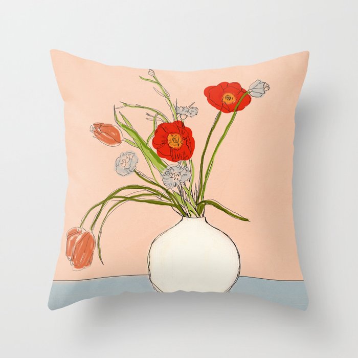 Spring Bouquet Uplifting Throw Pillow Gallery Image 6