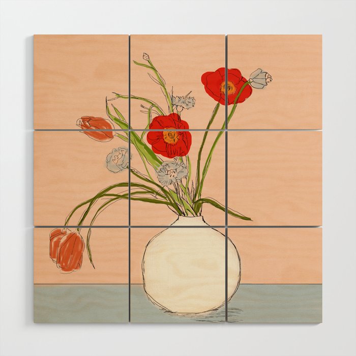Spring Bouquet Uplifting Wood Wall Art Gallery Image 1