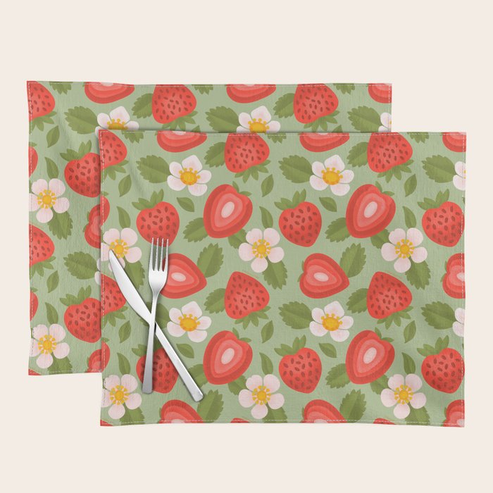 Strawberry Pattern - Amalfi Coast Cocktails Placemat Gallery Image 1