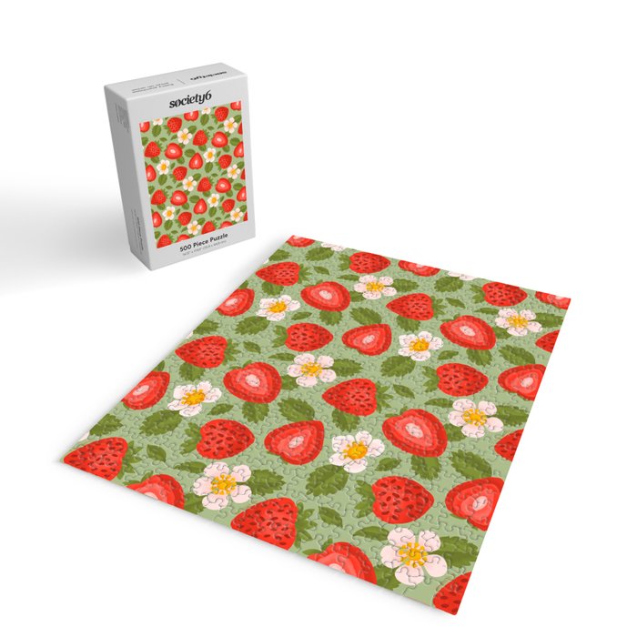 Strawberry Pattern - Amalfi Coast Cocktails Jigsaw Puzzle Gallery Image 2