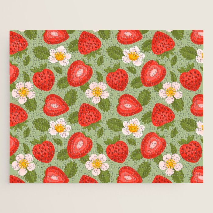 Strawberry Pattern - Amalfi Coast Cocktails Jigsaw Puzzle Gallery Image 1