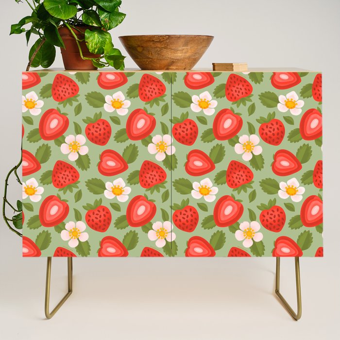Strawberry Pattern - Amalfi Coast Cocktails Credenza Gallery Image 1