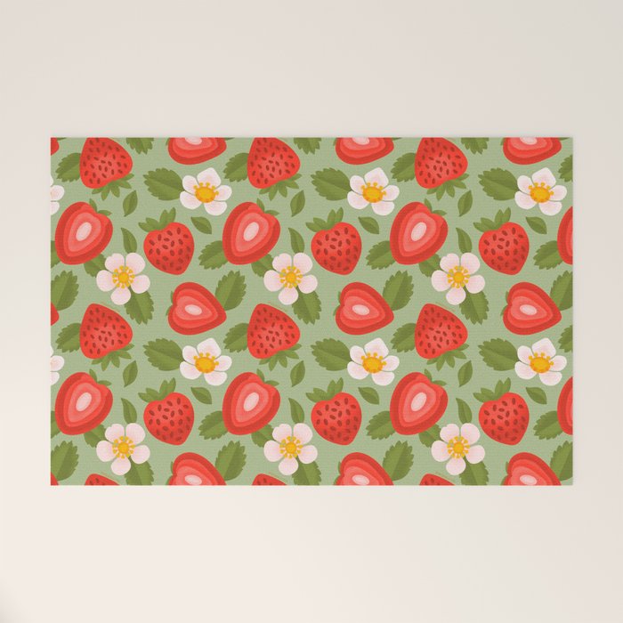 Strawberry Pattern - Amalfi Coast Cocktails Welcome Mat Gallery Image 1
