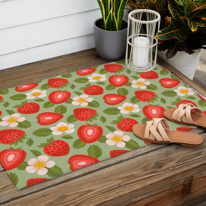 Strawberry Pattern - Amalfi Coast Cocktails Outdoor Rug Gallery Image 2