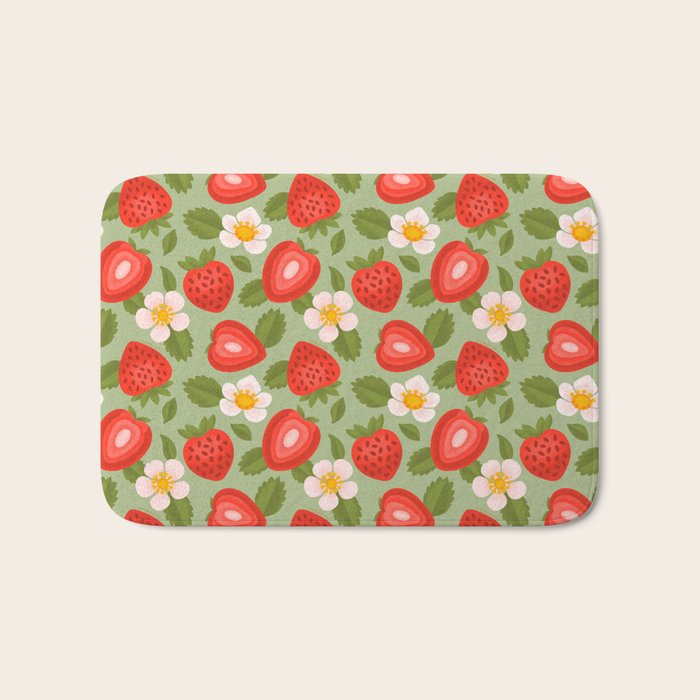 Strawberry Pattern - Amalfi Coast Cocktails Bath Mat Gallery Image 1