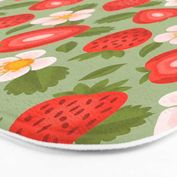 Strawberry Pattern - Amalfi Coast Cocktails Bath Mat Gallery Image 3