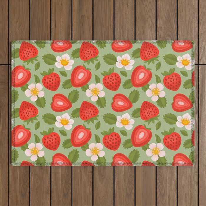 Strawberry Pattern - Amalfi Coast Cocktails Outdoor Rug Gallery Image 1